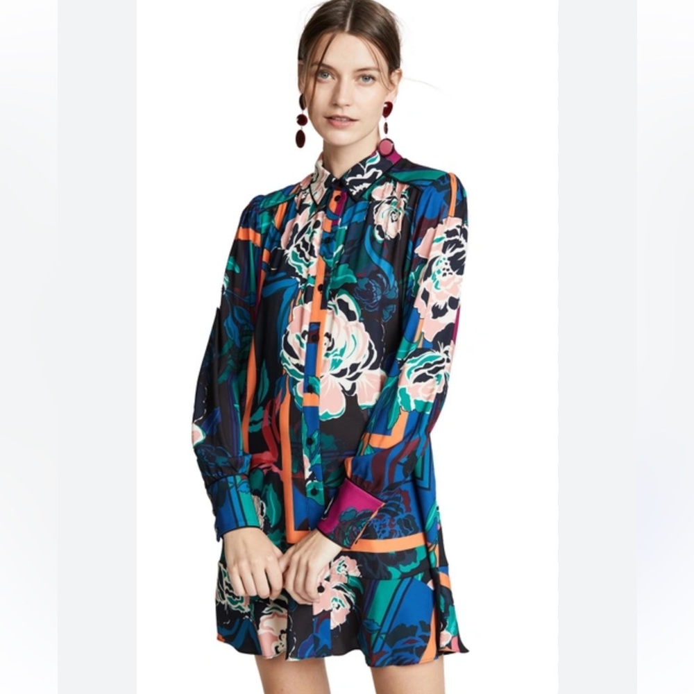 Parker Irving Rose Norma Dress Rent‎ the Runway Mini Abstract S